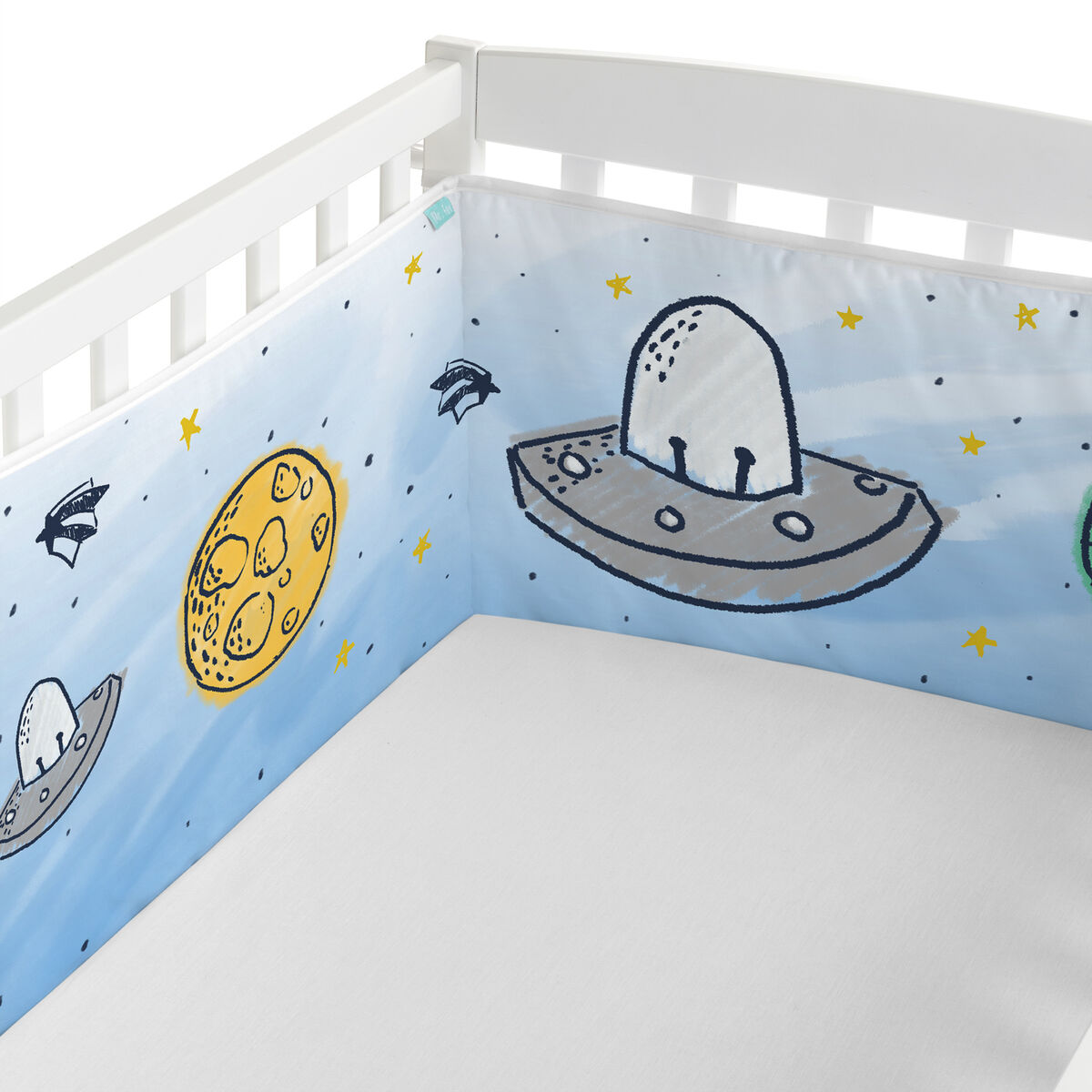 Paracolpi per culla HappyFriday Mr Fox Starspace Multicolore 210 x 40 cm